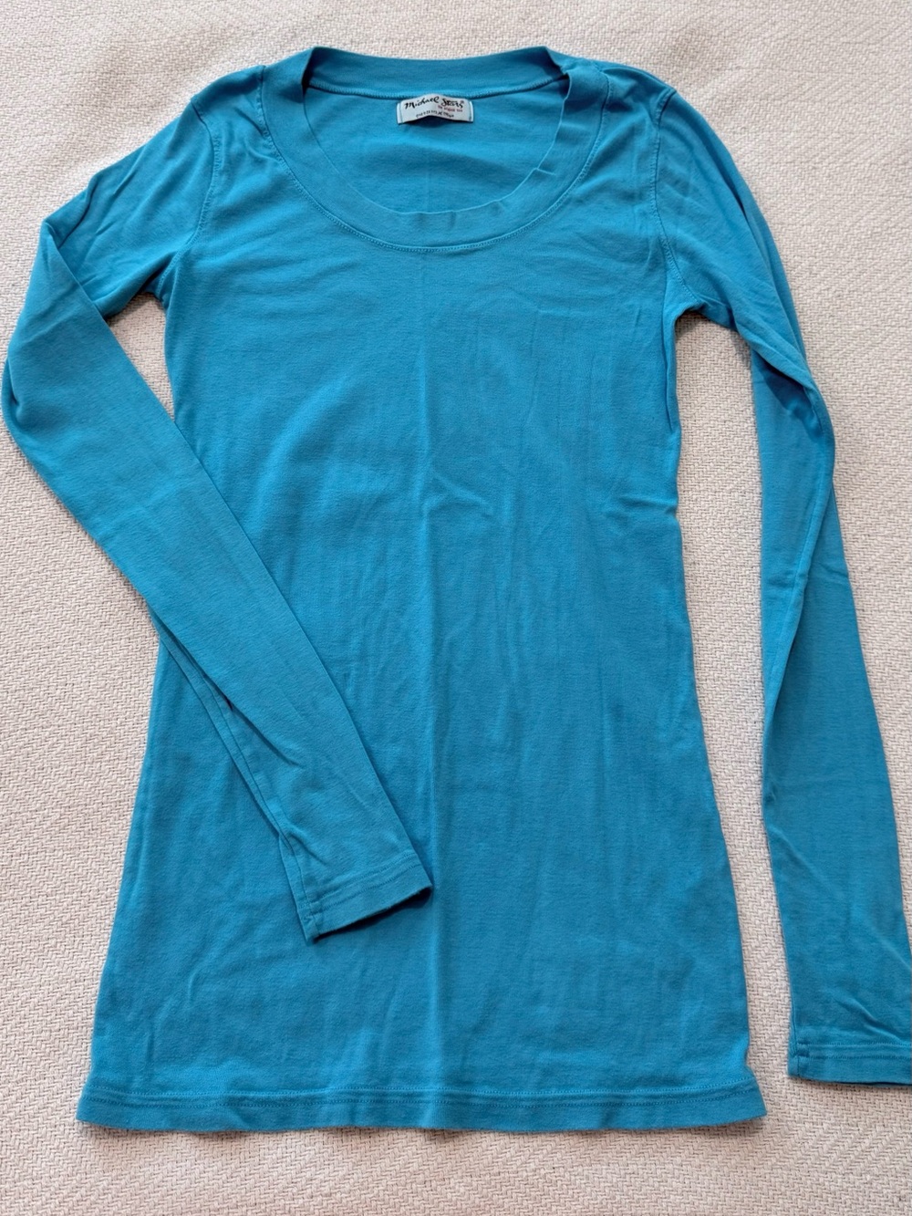 Michael Stars Long Sleeve Scoop Neck Top - Teal